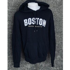 H&M Divided Mens Boston Massachusetts Graphic Hoodie Black Small 0547482 6